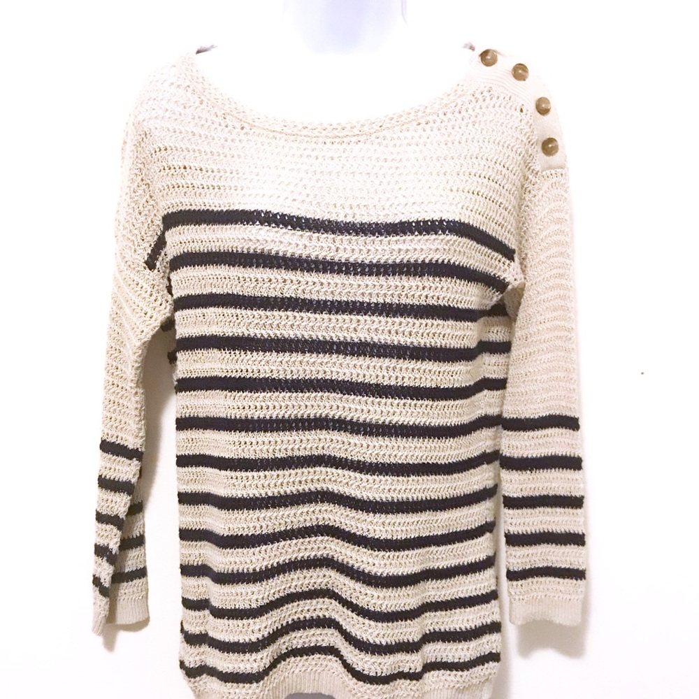 NWOT LOFT LINEN BLEND LONG SLEEVE SWEATER